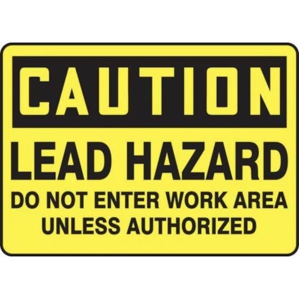 Accuform OSHA CAUTION SAFETY SIGN LEAD HAZARD MCAW610XL - main